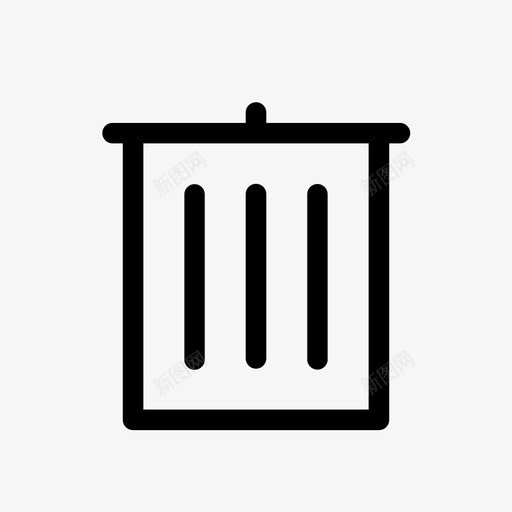 删除垃圾箱瘦轮廓基本用户界面图标svg_新图网 https://ixintu.com 删除 垃圾箱 基本 用户界面 轮廓