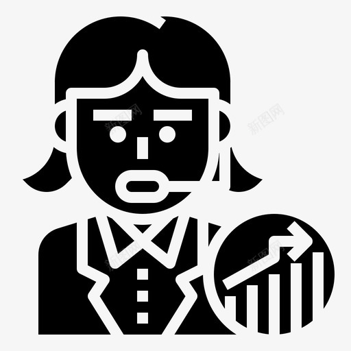 经纪人女孩西装图标svg_新图网 https://ixintu.com 女人 女孩 工作 经纪人 股票投资 西装 铭文