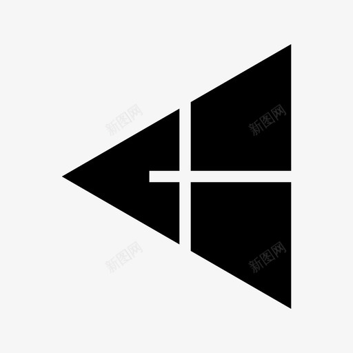 左箭头方向指针图标svg_新图网 https://ixintu.com 三角形 左箭头 指针 方向 路标