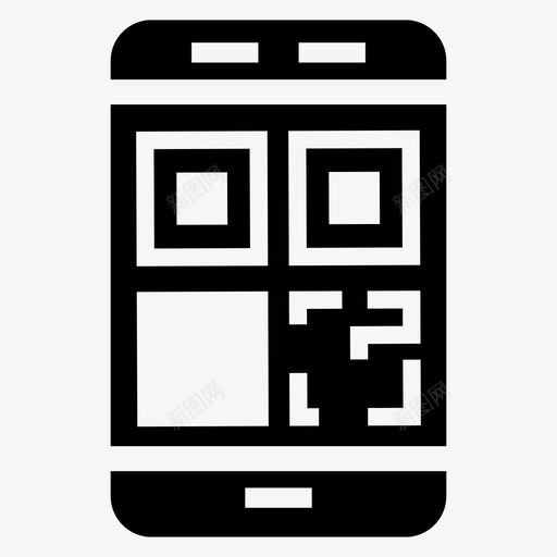 条形码数据标签图标svg_新图网 https://ixintu.com 扫描 扫描仪 数据 条形码 标签