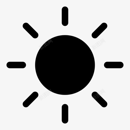 太阳亮度日光图标svg_新图网 https://ixintu.com 亮度 图示 天气 太阳 日光 用户界面 阳光