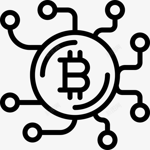 比特币加密和货币6线性图标svg_新图网 https://ixintu.com 加密 比特 线性 货币