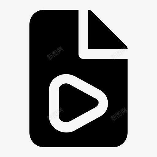 视频文件数据文档图标svg_新图网 https://ixintu.com 字形 数据 文件 文档 视频 页面