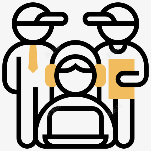 快递员物流59黄影图标svg_新图网 https://ixintu.com 快递员 物流59 黄影