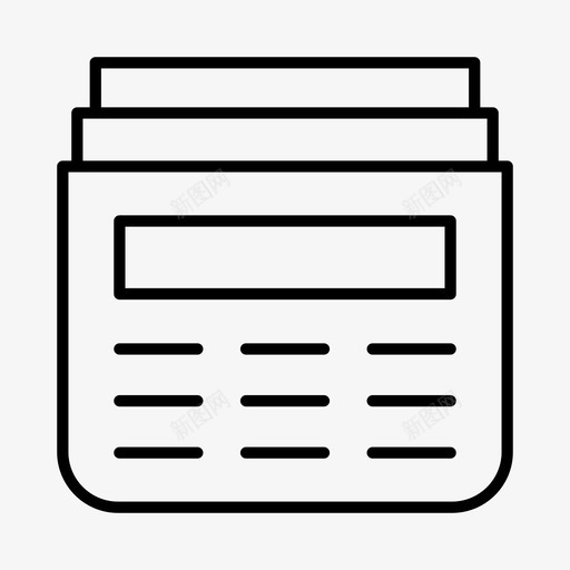 报纸时事新闻图标svg_新图网 https://ixintu.com 媒体 报纸 新闻 新闻界 时事 记者