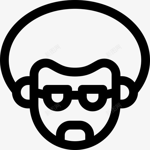 AfroDiscotheque13线性图标svg_新图网 https://ixintu.com Afro Discotheque13 线性