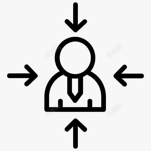 商人员工焦点图标svg_新图网 https://ixintu.com startegy 业务 员工 商人 焦点 营销