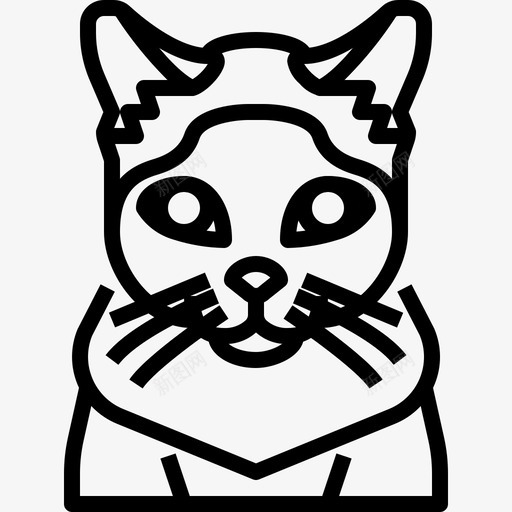 暹罗猫动物宠物图标svg_新图网 https://ixintu.com 动物 宠物 暹罗猫 狗和猫