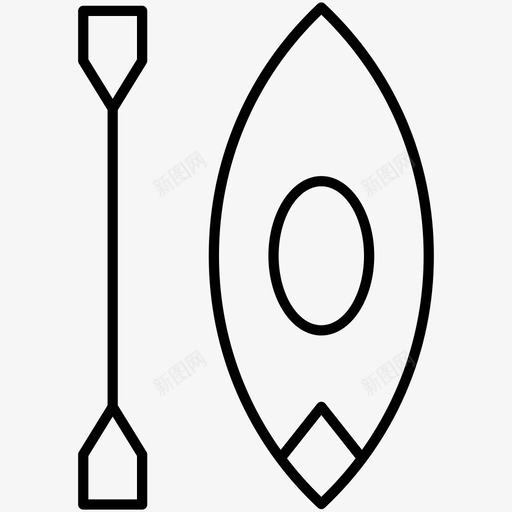 独木舟小船皮划艇图标svg_新图网 https://ixintu.com 2件 划桨 图标 夏季 小船 独木舟 皮划艇 装线