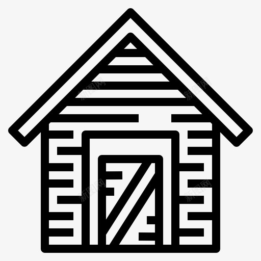 棚屋建筑农业图标svg_新图网 https://ixintu.com 农业 庭院 建筑 棚屋 花园