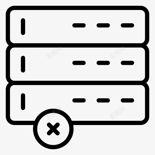 取消数据设备图标svg_新图网 https://ixintu.com 取消 数据 电气设备 设备