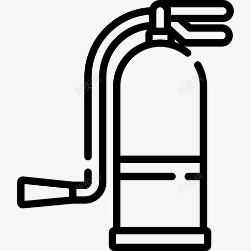 灭火器安全防护13线性图标svg_新图网 https://ixintu.com 安全防护 灭火器 线性