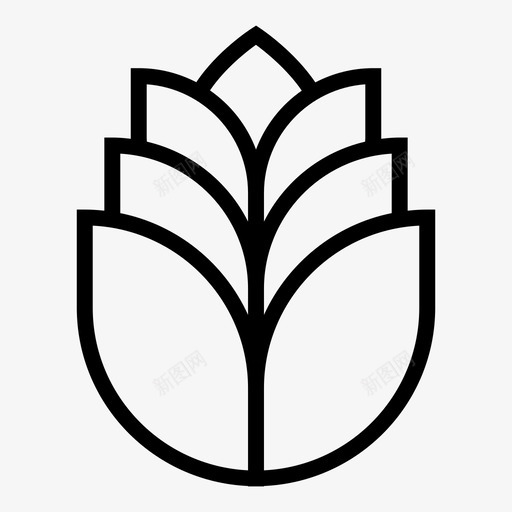 玫瑰花植物郁金香图标svg_新图网 https://ixintu.com 植物 玫瑰花 郁金香