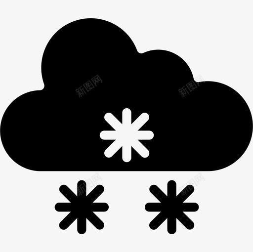 下雪天气200字形图标svg_新图网 https://ixintu.com 下雪 天气200 字形