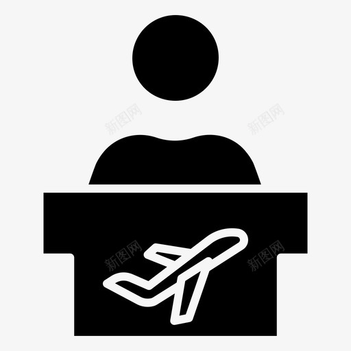 飞机航班信息图标svg_新图网 https://ixintu.com 信息 机场 航班 航空服务台 飞机