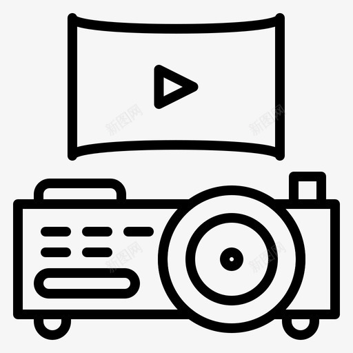 电影院电影放映机图标svg_新图网 https://ixintu.com cenima 剧院 放映机 电影 电影院