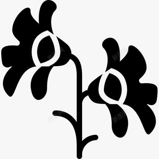 罗布麻植物药2填充图标svg_新图网 https://ixintu.com 填充 植物药 罗布麻