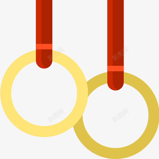 体操吊环29号健身房扁平图标svg_新图网 https://ixintu.com 29号 体操 健身房 吊环 扁平