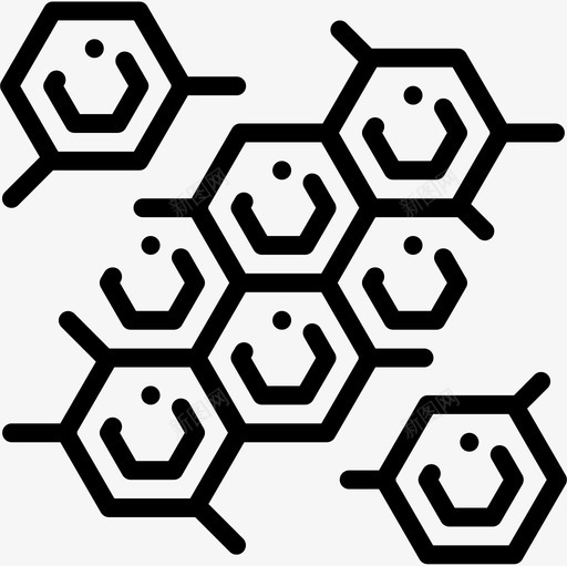 分子医学和医院线性图标svg_新图网 https://ixintu.com 分子 医学 医院 线性