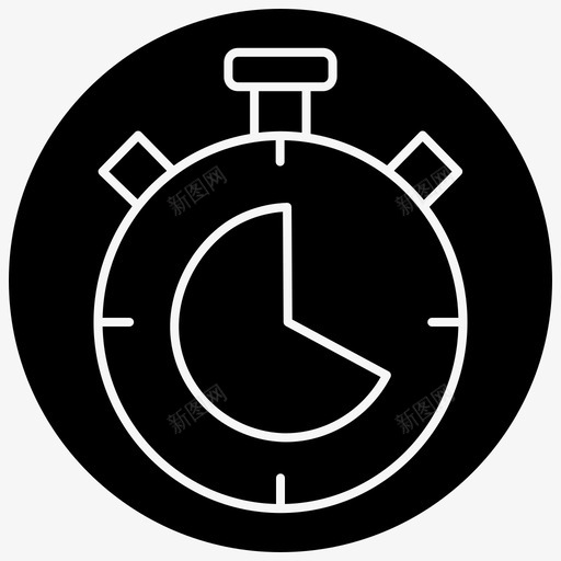 计时器时钟性能图标svg_新图网 https://ixintu.com 性能 时钟 生产力 秒表 移动保险线 计时器
