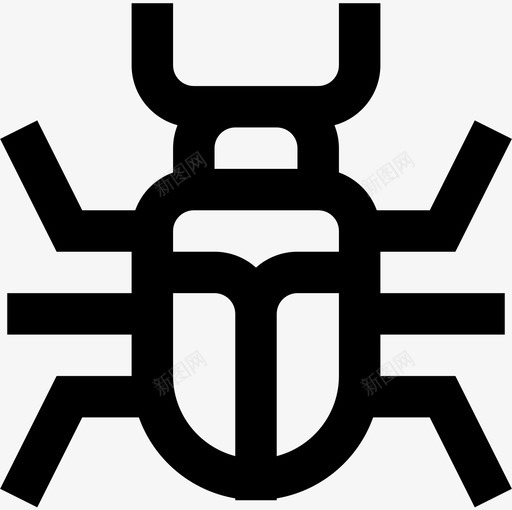 昆虫昆虫14线状图标svg_新图网 https://ixintu.com 昆虫 线状