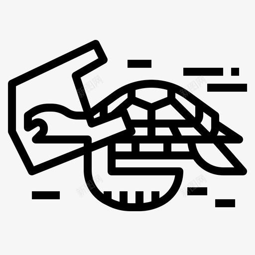 甲鱼塑料污染1线状图标svg_新图网 https://ixintu.com 塑料 污染 甲鱼 线状