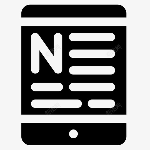 平板电脑新闻42已填充图标svg_新图网 https://ixintu.com 填充 平板电脑 新闻