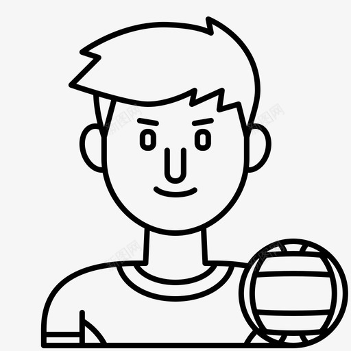 排球阿凡达男孩图标svg_新图网 https://ixintu.com 排球 男人 男孩 男性运动线 运动 阿凡达