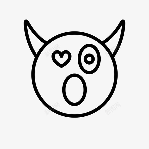 恶魔表情符号角图标svg_新图网 https://ixintu.com 1行 恶魔 符号 表情