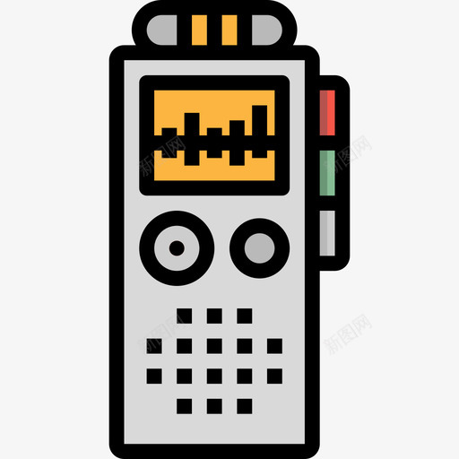 记录器会议10线型颜色图标svg_新图网 https://ixintu.com 会议 线型 记录器 颜色
