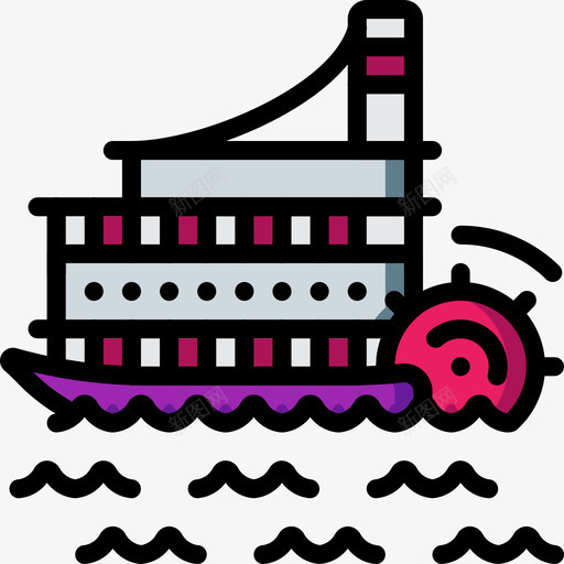 船发明4线性颜色图标svg_新图网 https://ixintu.com 发明 线性 颜色