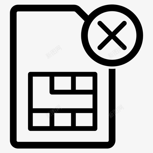 没有sim卡芯片丢失图标svg_新图网 https://ixintu.com ii sim 丢失 没有 用户界面 电话 芯片