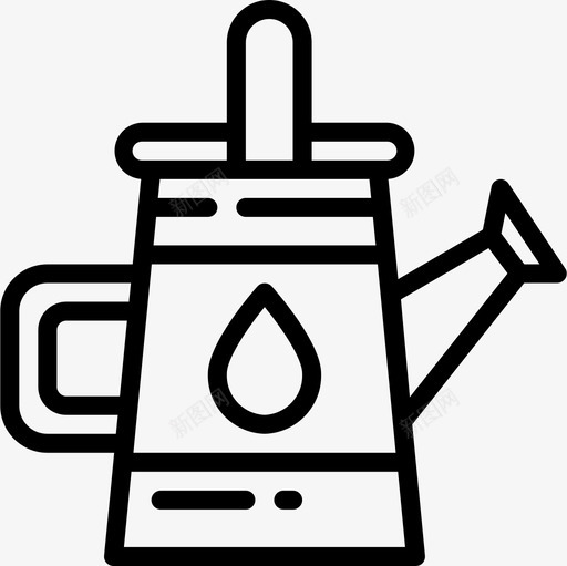 水壶农夫2直线型图标svg_新图网 https://ixintu.com 农夫 水壶 直线 线型