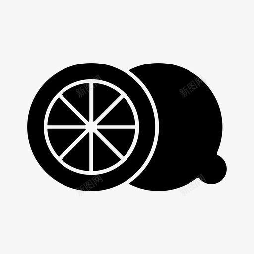 柠檬苦柠檬柑橘图标svg_新图网 https://ixintu.com 新鲜 柑橘 柠檬 甜 苦柠檬 茶固体 酸