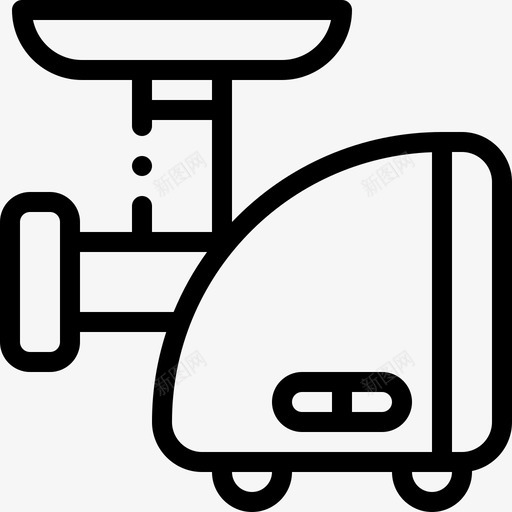 绞肉机烹饪学18线性图标svg_新图网 https://ixintu.com 烹饪学18 线性 绞肉机