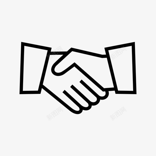 手手指握手图标svg_新图网 https://ixintu.com 手指 手掌 指甲 握手 皮肤