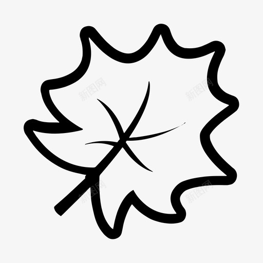 树叶秋天草地图标svg_新图网 https://ixintu.com 感恩节 树叶 秋天 草地