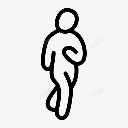 人运动慢跑图标svg_新图网 https://ixintu.com 慢跑 拉稀 移动 运动