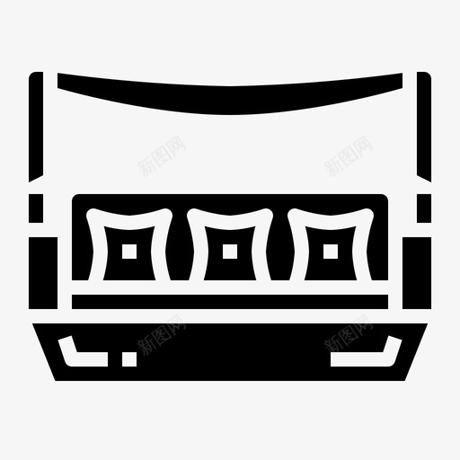 沙发扶手椅家具图标svg_新图网 https://ixintu.com 家具 户外 扶手椅 沙发 泳池派对实心