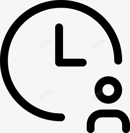 人时钟会议图标svg_新图网 https://ixintu.com 会议 时钟 时间 等待