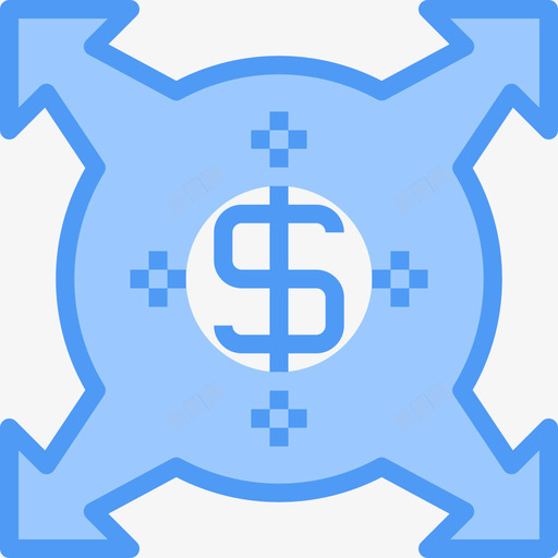 行动财政资金5蓝色图标svg_新图网 https://ixintu.com 蓝色 行动 财政资金5