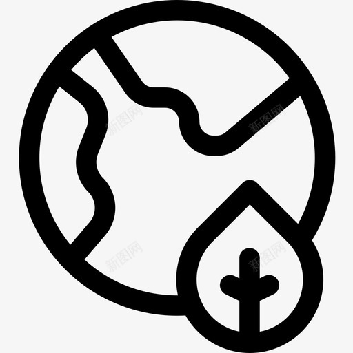 叶可持续能源35线性图标svg_新图网 https://ixintu.com 持续 线性 能源