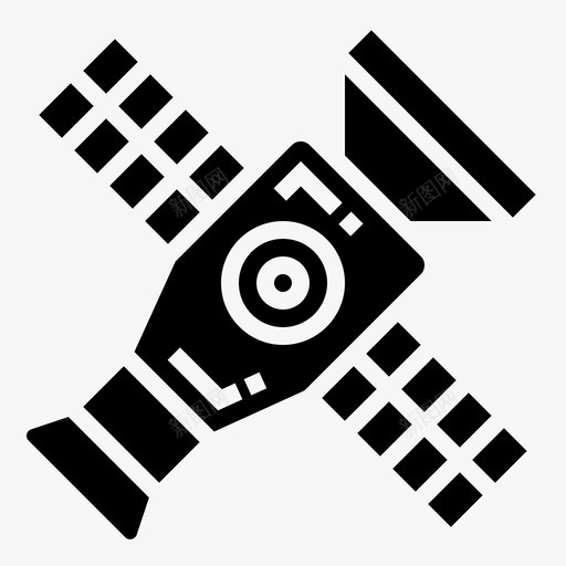 卫星宇航3字形图标svg_新图网 https://ixintu.com 卫星 字形 宇航