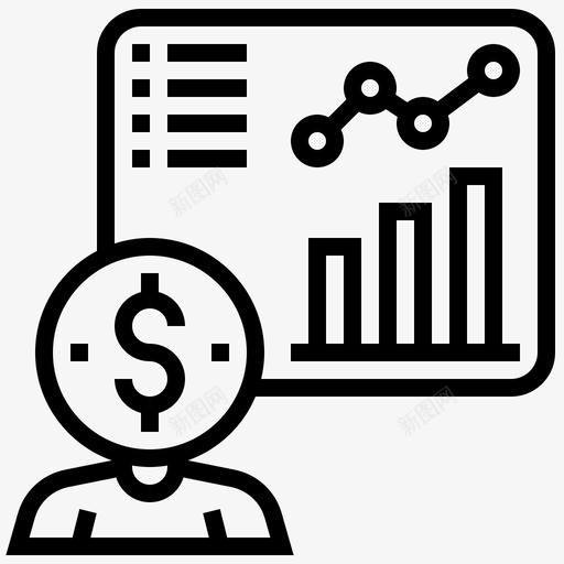 技能分析顾问图标svg_新图网 https://ixintu.com fintechline1 专家 分析 技能 财务 顾问