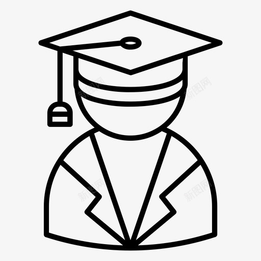 毕业学生教育学校图标svg_新图网 https://ixintu.com 大学 学校 教师 教育 毕业学生 科学