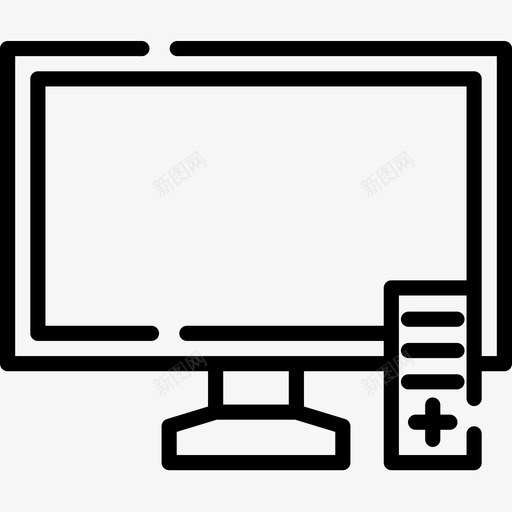 看电视自由时间22线性图标svg_新图网 https://ixintu.com 时间 看电视 线性 自由
