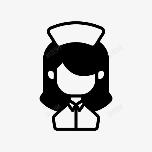 护士女孩医学偶像图标svg_新图网 https://ixintu.com 医学偶像 女孩 护士