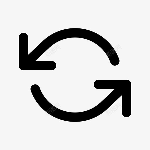 刷新基本的用户界面圆形线性图标svg_新图网 https://ixintu.com 刷新 基本的用户界面圆形线性图标