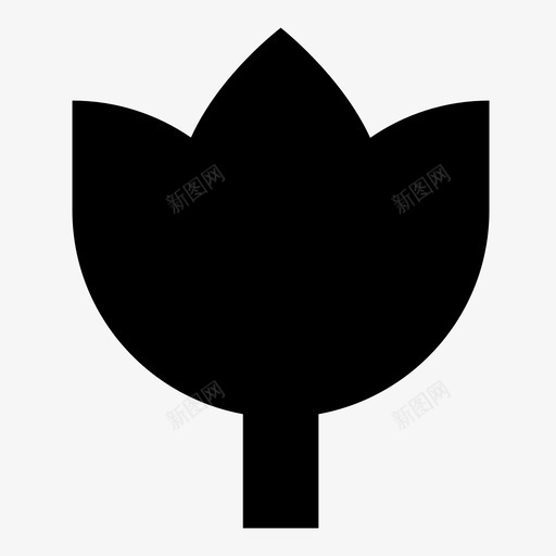 玫瑰花植物郁金香图标svg_新图网 https://ixintu.com 植物 玫瑰花 郁金香