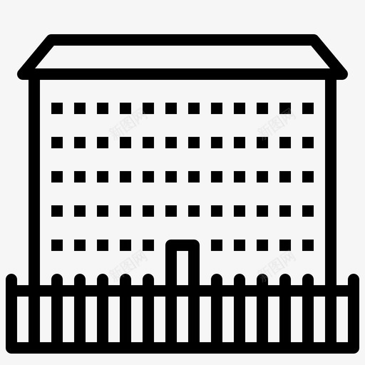 监狱建筑物城市图标svg_新图网 https://ixintu.com 城市 城镇 建筑物 监狱